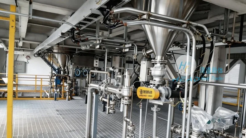 แผนการลำเลียงเม็ดน้ำตาลทรายด้วยระบบนิวแมติก